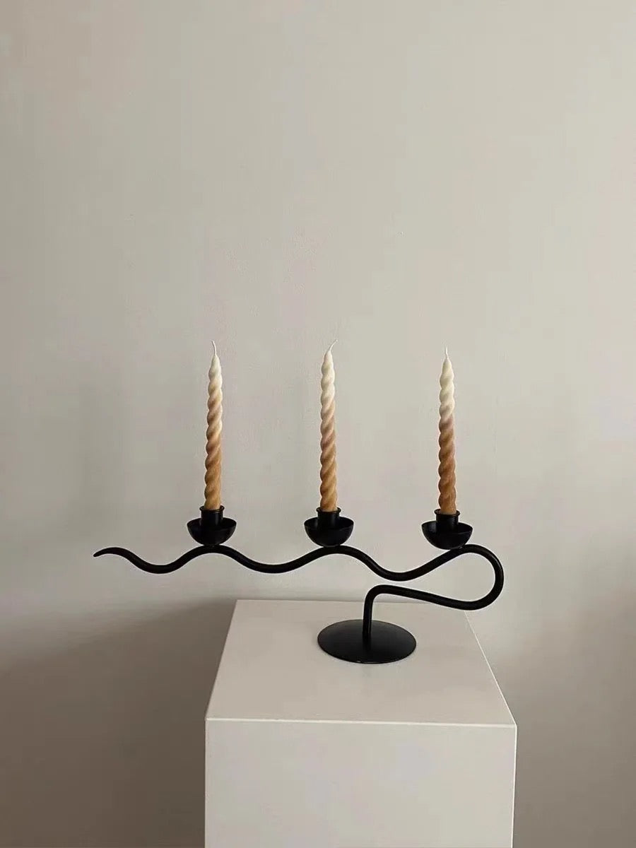 Mid Century Modern Wavy Candle Holder