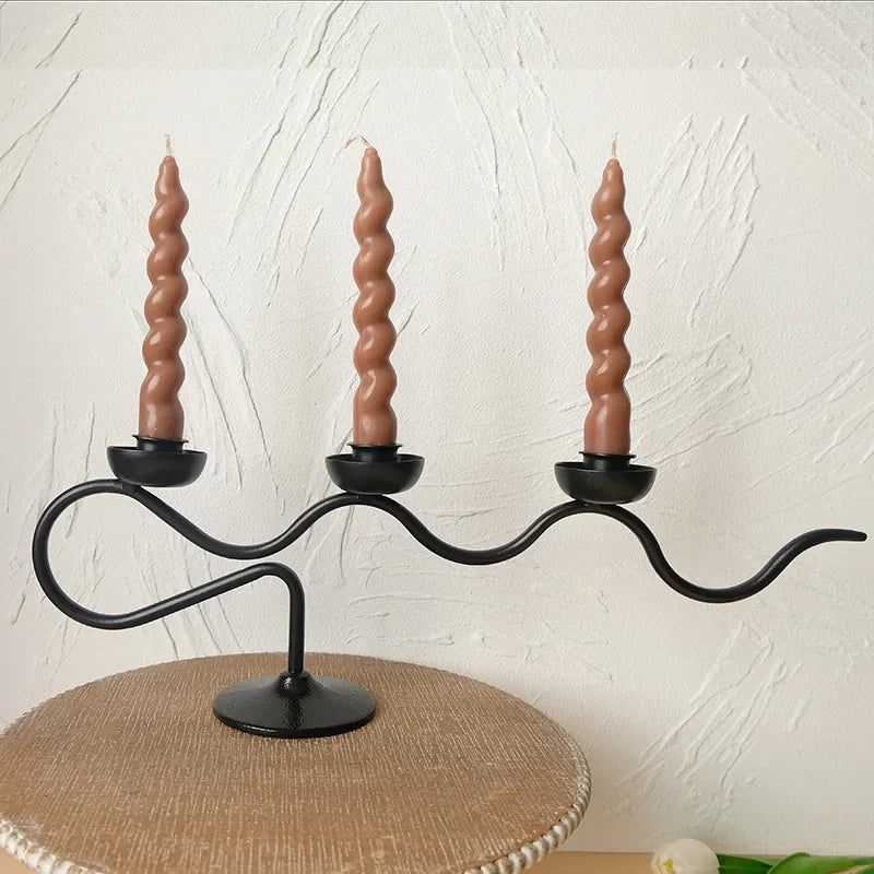 Mid Century Modern Wavy Candle Holder