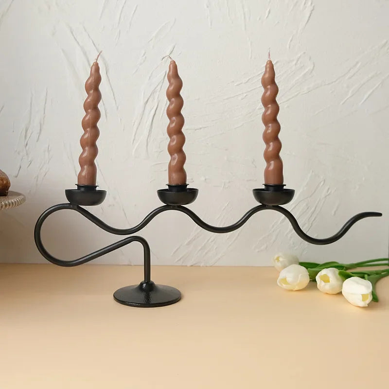 Mid Century Modern Wavy Candle Holder