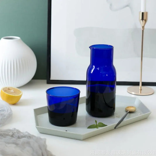 Blue Glass Carafe Set