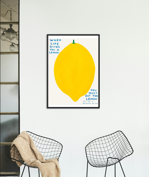 David Shrigley Poster – Untitled (When Life Gives You A Lemon) (2021)